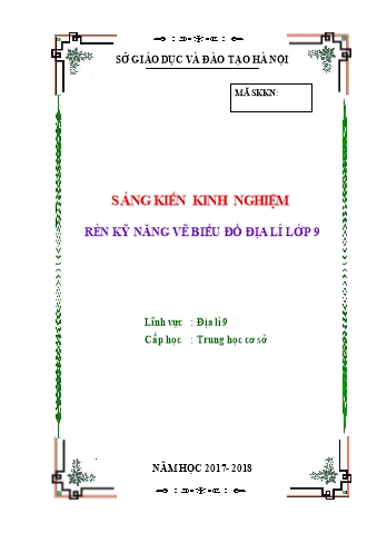 SKKN Rèn kỹ năng vẽ biểu đồ Địa lí lớp 9